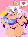  absurd_res anthro big_breasts breasts chiropteran cleavage clothed clothing dragoontequila_(artist) female hi_res huge_breasts mammal panties rouge_the_bat solo sonic_the_hedgehog_(series) teasing underwear wide_hips 
