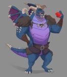  activision anthro biceps blue_body bubba_(spyro) claws clothing dragon eyes_closed gem hi_res horn male muscular muscular_anthro muscular_male polartoons scales scalie solo spyro_reignited_trilogy spyro_the_dragon teeth thebluebear27 tongue video_games wings 