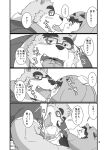  00murice 2017 anthro belly blush bottomwear chubby_protagonist_(tas) clothing comic duo eyes_closed eyewear glasses halloween halloween_costume holidays human humanoid_hands japanese_text kemono kissing licking male male/male mammal monochrome moobs nipples overweight overweight_male protagonist_(tas) shirt shorts text tokyo_afterschool_summoners tongue tongue_out topwear ursid video_games volos 