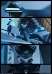  3d_(artwork) anthro comic comic_book comic_page digital_media_(artwork) falling_asleep female furniture hi_res lamp living_room mammal phone pizza_box procyonid raccoon ryder_(striped_sins) sibling sister sofa solo stairs striped_sins willitfit 