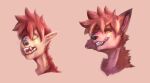  anthro canid canine fox male mammal open_mouth rovak simple_background smile solo species_transformation transformation transformation_sequence 