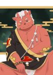  2021 asian_clothing asian_mythology black_nose clothing demon east_asian_clothing east_asian_mythology fundoshi horn humanoid_hands japanese_clothing japanese_mythology male mythology one_eye_closed oni pzxecxq1b4s3n8p red_body slightly_chubby solo underwear wink young yōkai 