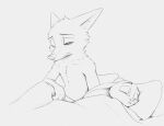  2021 ambiguous_gender anthro bed bedding blanket canid canine cheek_tuft disney duo eyes_closed facial_tuft female female_(lore) fox furniture head_tuft hi_res judy_hopps lagomorph leporid male mammal monochrome nick_wilde on_bed pillow rabbit red_fox s1m simple_background sleeping tired tired_eyes tuft under_covers white_background zootopia 