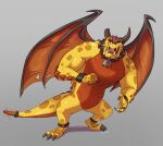 activision anthro bell biceps bracelet broken_horn claws collar dragon dragon_tail eyebrows hi_res horn jewelry male muscular muscular_anthro muscular_male polartoons scalie solo spyro_reignited_trilogy spyro_the_dragon thebluebear27 video_games wings yellow_body 