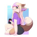  1:1 2021 5_fingers alpha_channel anthro blonde_hair breasts canid canine canis clothed clothing digital_media_(artwork) domestic_dog ear_piercing ear_ring ei-ka eyebrows eyelashes female fingers hair hi_res mammal piercing smile 