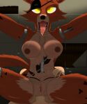  2021 absurd_res all_fours anal anal_penetration animatronic anonymous anthro bodily_fluids bottomwear brown_bottomwear brown_clothing canid canine chest_tuft clothed clothing colored creepy crossgender doggystyle duo english_text eye_patch eyewear female firetails five_nights_at_freddy&#039;s fox foxy_(fnaf) from_behind_position fur glowing glowing_eyes gold_(metal) gold_tooth hi_res human looking_at_viewer looking_pleasured low-angle_view machine male male/female mammal multicolored_body multicolored_fur nightguard nude office orange_body orange_fur pants penetration pirate robot saliva scott_cawthon security_guard sex shaded simple_background spread_legs spreading text tongue tongue_out topless torn_body tuft video_games waist_grab worm&#039;s-eye_view yellow_eyes 