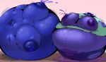  anthro big_breasts blueberry_inflation bodily_fluids bottomwear breasts clothing duo female female/female genital_fluids hi_res huge_breasts inflation juice_(disambiguation) lactating lotorloon mammal nipples nude procyonid pussy_juice raccoon shirt shorts spherical_inflation topwear 