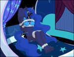  animated anthro arms_tied ball_gag bdsm bondage bound bra choker clothing female frame_by_frame friendship_is_magic gag gagged hasbro jewelry legs_tied my_little_pony necklace panties princess_luna_(mlp) quakehoof short_playtime solo underwear 