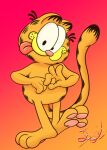  absurd_res anthro domestic_cat feet felid feline felis garfield_(series) garfield_the_cat hi_res lobofeo male mammal nude paws solo toes 