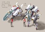  arrowhead_(r-type) katahira_masashi long_hair mecha playboy_bunny r-type red_hair space_craft starfighter transformation 