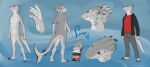  2021 anthro blue_background featureless_crotch fish grey_body ipoke male marine model_sheet nude shark simple_background solo 