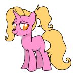  1:1 alpha_channel equid equine female feral friendship_is_magic fur hasbro horn looking_at_viewer luster_dawn_(mlp) mammal mane my_little_pony orange_mane pink_body pink_fur simple_background standing transparent_background unicorn whistle_blossom 