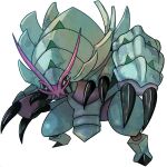  +_+ claws commentary_request full_body gen_7_pokemon golisopod legs_apart looking_at_viewer no_humans pokemon pokemon_(creature) shuga_(mhwii) simple_background solo standing white_background 