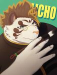  2021 absurd_res anthro clothed clothing eyewear felid fur glasses hi_res humanoid_hands kemono kumamikan licho_(tas) male mammal overweight overweight_male pantherine solo text tiger tokyo_afterschool_summoners video_games white_body white_fur 
