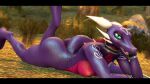  16:9 2019 3d_(artwork) 4k absurd_res activision anthro black_bars breasts butt collar cynder digital_media_(artwork) dragon female forest green_eyes hi_res horn letterbox looking_at_viewer lying multicolored_body multicolored_scales on_front plant purple_body purple_scales reptile rock scales scalie seductive silvarion silvarus solo spyro_the_dragon tattoo tree video_games widescreen 