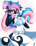  anthro blue_hair clothed clothing digital_media_(artwork) female hair hi_res pink_hair solo xnightmelody 