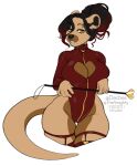  2021 alpha_channel anthro black_hair breasts clothed clothing digital_media_(artwork) eyebrows eyelashes female hair hi_res kittydee looking_at_viewer lutrine mammal mustelid rubber smile solo 