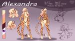  2021 4_toes 5_fingers anthro black_spots breasts cheetah clothed clothing digital_media_(artwork) feet felid feline female fingers hair kittydee mammal model_sheet solo spots toes 