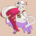  anthro big_breasts breasts cleavage clothed clothing female gourd huge_breasts hyper hyper_breasts jinti_(artist) mienshao nintendo pok&eacute;mon pok&eacute;mon_(species) solo thick_thighs video_games 