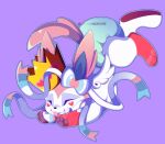  &lt;3 accessory ambiguous_gender ass_up crown diaper eeveelution eyes_closed faceplant feral hair_accessory hair_bow hair_ribbon heart_marking konoeikreations long_ears nintendo pawpads pok&eacute;mon pok&eacute;mon_(species) ribbons smile solo sylveon teeth tongue tongue_out tripping video_games wings 