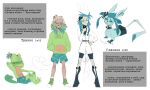  5:3 absurd_res anthro bottomwear clothing dreadlocks duo eeveelution feral glaceon group hi_res human humanization male mammal nintendo pok&eacute;mon pok&eacute;mon_(species) russian_text shorts sitting standing text treecko unknown_artist video_games 
