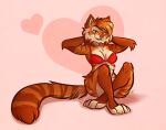  anthro bra clothing felid feline felis female lingerie mammal nicnak044 pantherine pinup pinup_pose pose solo tiger underwear 
