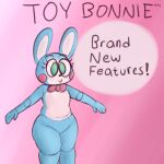  1:1 ambiguous_gender animatronic anthro bow_tie drabbella five_nights_at_freddy&#039;s five_nights_at_freddy&#039;s_2 hi_res lagomorph leporid machine male mammal rabbit robot simple_background solo speech_bubble text toy_bonnie_(fnaf) video_games 