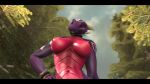  16:9 2021 3d_(artwork) activision anthro black_bars breasts collar cynder digital_media_(artwork) dragon eyes_closed female forest hi_res horn letterbox markings multicolored_body multicolored_scales nude pink_body pink_scales plant purple_body purple_scales reptile scales scalie seductive silvarion silvarus smile solo spyro_the_dragon tree video_games widescreen 
