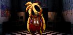  absurd_res anthro avian beak bird border breasts chicken clothed clothing digital_media_(artwork) female five_nights_at_freddy&#039;s five_nights_at_freddy&#039;s_2 fourball galliform gallus_(genus) hi_res machine non-mammal_breasts open_mouth phasianid robot solo toy_chica_(fnaf) video_games white_border 