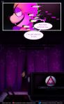  &lt;3 ... 2020 anthro big_bow_tie black_background blush bow_tie buckteeth close-up clothed clothing comic comic_page comic_panel curtains dialogue english_text eyelashes fingers five_nights_at_freddy&#039;s five_nights_at_freddy&#039;s_vr:help_wanted fnaf_vr_help_wanted furniture glitch glitchtrap half-closed_eyes hi_res lagomorph leporid littlegeecko long_whiskers male mammal monitor motion_lines narrowed_eyes open_mouth pink_eyes rabbit simple_background smile solo speech_bubble stage_curtains standing switch table tan_body teeth text url video_games whiskers 