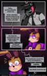 ... 2020 anthro big_bow_tie big_ears black_background black_hair blush bottomless bottomless_male bow_tie buckteeth chair close-up clothed clothing comic comic_page comic_panel dialogue dialogue_box duo english_text eyelashes fangs five_nights_at_freddy&#039;s five_nights_at_freddy&#039;s_vr:help_wanted fnaf_vr_help_wanted frown furniture glitchtrap grey_background grey_body grey_skin hair half-closed_eyes hat headgear headwear hi_res human lagomorph leporid littlegeecko long_ears long_whiskers looking_down male mammal motion_lines multicolored_body multicolored_ears multicolored_hair narrowed_eyes necktie nightguard open_mouth pink_eyes rabbit red_hair security security_guard sharp_teeth shirt simple_background sitting smile speech_bubble tan_body tan_ears teeth text topwear uniform url vest video_games whiskers white_body white_ears wide_eyed 