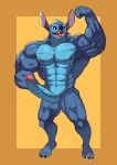  2021 3_toes abs alien anthro balls biceps big_muscles big_penis black_eyes blue_balls blue_body blue_fur blue_nose blue_penis disney erection experiment_(lilo_and_stitch) feet flexing fur genitals glans head_tuft hi_res huge_muscles humanoid_genitalia humanoid_penis lilo_and_stitch male muscular muscular_anthro muscular_male navel nipples no.9 notched_ear nude open_mouth open_smile pecs penis pink_glans pink_nipples pupils raised_arm sharp_teeth simple_background smile solo standing stitch_(lilo_and_stitch) teeth toes tongue tuft vein veiny_muscles veiny_penis white_pupils yellow_background 