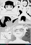  after_transformation anthro big_breasts breasts comic corablue cunnilingus english_text eyewear female genitals glasses group hi_res mammal monochrome nude oral pussy rodent sciurid sex speech_bubble text transformation vaginal 