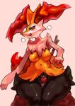  anthro anthrofied blush bodily_fluids braixen chest_tuft dark_body dark_skin duo faceless_human faceless_male female fur genital_fluids genitals hi_res human human_on_anthro inner_ear_fluff interspecies male male/female mammal nintendo nude omikuro orange_body orange_fur penis pok&eacute;mon pok&eacute;mon_(species) pok&eacute;philia precum red_body red_eyes red_fur sex simple_background steam sweat thick_thighs thigh_sex tuft video_games white_background wide_hips 