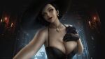  bra cleavage lady_dimitrescu resident_evil resident_evil_viii wickellia 