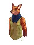  anthro bandanna buckwulf_(artist) canid canine disney fox half-length_portrait hi_res kerchief male mammal nick_wilde portrait solo tattoo zootopia 