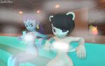  3d_(artwork) absurd_res anthro bedroom_eyes crossover digital_media_(artwork) duo female freedom_planet giant_panda hi_res hot_tub human mammal narrowed_eyes neera_li partially_submerged risky_boots seductive shantae_(series) signature smiling_at_viewer source_filmmaker splitalien steam_censorship ursid video_games water wayforward 