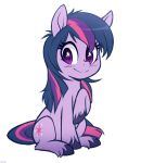  blush cowlick cutie_marks equid equine eyelashes female feral friendship_is_magic fur hair higglytownhero hooves horse long_hair looking_aside mammal multicolored_hair my_little_pony pink_hair pony purple_body purple_eyes purple_fur purple_hair purple_hooves raised_hoof simple_background sitting smile solo twilight_sparkle_(mlp) two_tone_hair white_background 