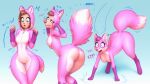  16:9 2020 bendzz big_butt blue_eyes breasts brown_hair busty_feral butt canid canine female feral fox fur genitals gloves_(marking) hair hi_res human human_to_feral kigurumi leg_markings mammal markings pink_body pink_fur pussy sequence shocked simple_background socks_(marking) solo sound_effects species_transformation suit_transformation transformation wide_hips widescreen zipper 