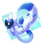  1:1 alpha_channel canid canine eeveelution female gaming glaceon kiwi-martini lying mammal nintendo pok&eacute;mon pok&eacute;mon_(species) pose ribbons simple_background sleeping solo transparent_background video_games 
