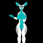  1:1 alicethedeer anthro blue_eyes cervid curvy_figure dots ears_front ears_up female fullcolor fullcolored greeting half-closed_eyes hi_res hooves looking_at_viewer mammal narrowed_eyes pattern shaded smile snout solo waving_at_viewer waving_hand 