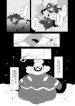  absurd_res ambiguous_gender comic duo dusknoir felid feline feral hi_res japanese_text litten mammal monochrome nintendo plushie pok&eacute;mon pok&eacute;mon_(species) snow text translated video_games winte 