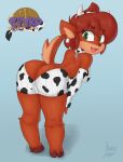  activision anthro breasts butt chinese_zodiac ear_piercing elora female hi_res horn piercing presenting presenting_hindquarters r0cketjumper solo spyro_the_dragon video_games year_of_the_ox 
