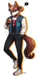  2021 absurd_res anthro canid canine clothed clothing fur hair hi_res male mammal pgm300 simple_background solo white_background 