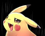  &lt;3 &lt;3_eyes black_background bodily_fluids feral looking_pleasured loreking male nintendo open_mouth pikachu pok&eacute;mon pok&eacute;mon_(species) saliva simple_background solo tongue tongue_out video_games 