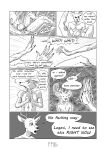  2021 absurd_res anthro anthro_on_anthro antlers athletic athletic_anthro athletic_male beastars black_and_white canid canine canis cervid claws clothing comic dialogue duo english_text ffog hi_res horn humor imminent_sex legoshi_(beastars) louis_(beastars) lying male male/male mammal monochrome motion_lines navel on_back onomatopoeia open_mouth profanity sound_effects text underwear wolf 