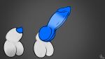  animal_genitalia animal_penis anthro blue_penis canid canine canine_penis eiron_green erection feral fox genitals grey_background hi_res male mammal penis sheath simple_background solo 