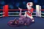 anthro big_breasts breasts competition fighting_ring generation_4_pokemon generation_7_pokemon genitals gynomorph gynomorph/gynomorph herm hi_res intersex intersex/intersex lycanroc messy midnight_lycanroc mismagius muscular nintendo nude penis pokemon pokemon_(species) pokemorph pussy sex sexfight sexual_competition therealaisek vaginal