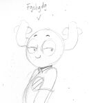 anthro antlers cartoon_network clothed clothing fairy female half-closed_eyes horn looking_at_viewer monochrome narrowed_eyes penny_fitzgerald simple_background smile solo the_amazing_world_of_gumball zambs