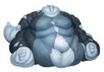 2022 ambiguous_gender anthro belly big_belly cettus chubby_cheeks clothing dragon fat_rolls feet female hi_res horn huge_belly immobile jumpsuit looking_down_at_self morbidly_obese morbidly_obese_anthro morbidly_obese_female navel obese obese_anthro obese_female overweight overweight_anthro overweight_female scalie simple_background sitting solo spots tail toes torn_clothing white_background